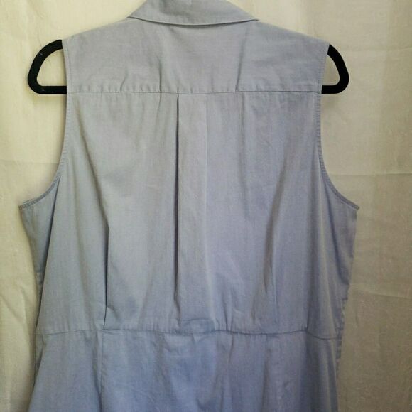 Maternity Calvin Klein Blue Button Up Sleeveless Blouse Top Shirt Size UNKNOWN - Picture 6 of 10